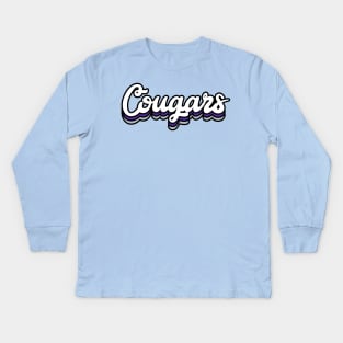 Cougars - University of Sioux Falls Kids Long Sleeve T-Shirt